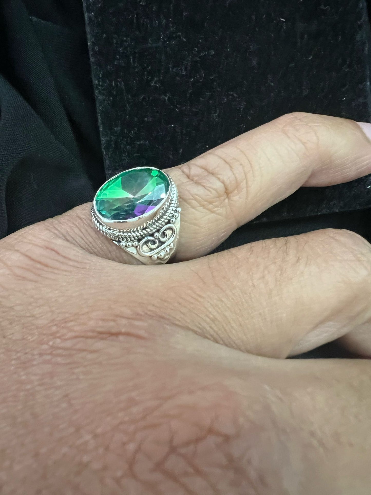 Anello argento rainbow