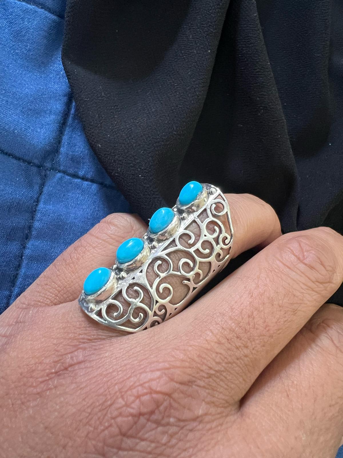 Anello di pietre turchese