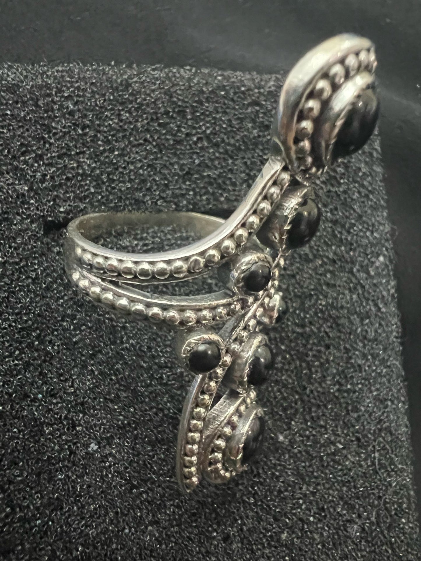 Anello vintage black&silver