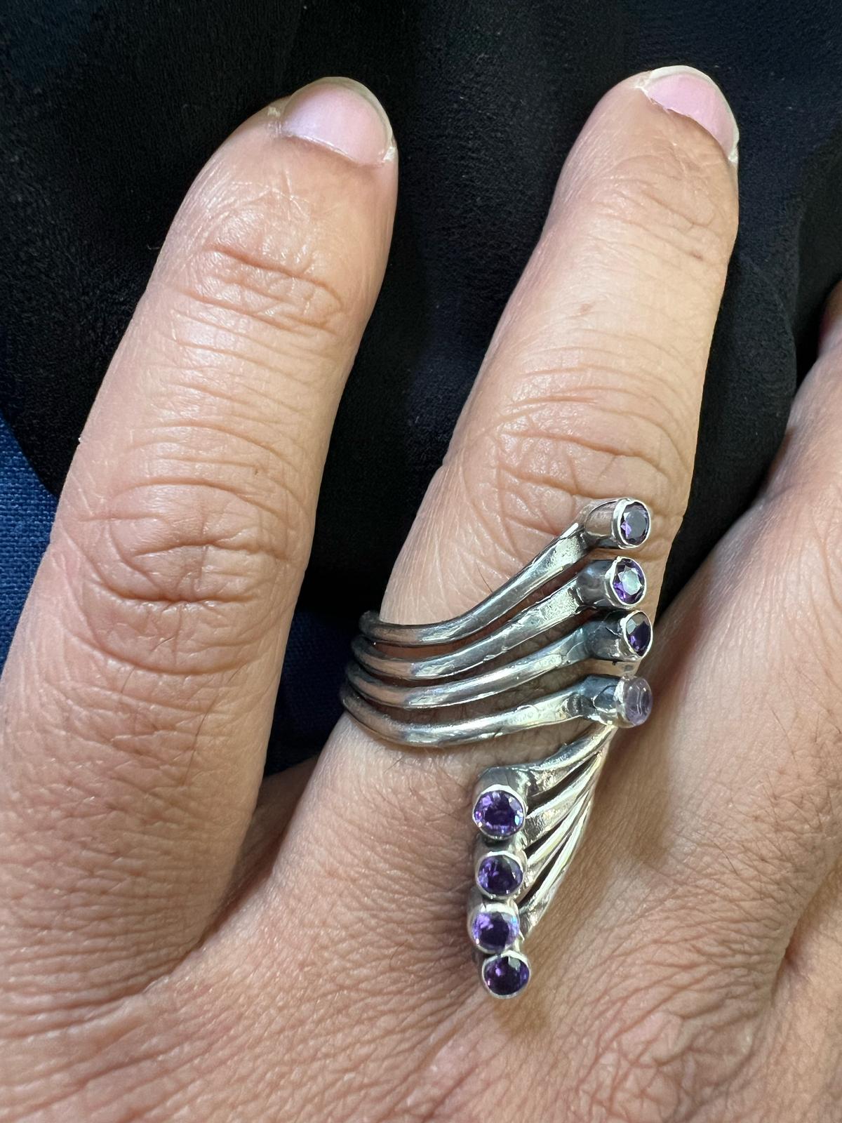 Anello ametista pluri vintage