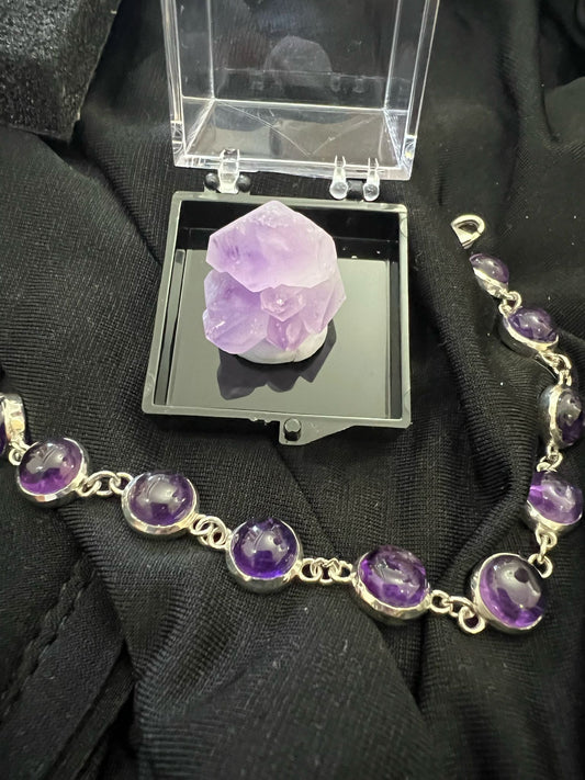 AB925 bracciale vintage ametista