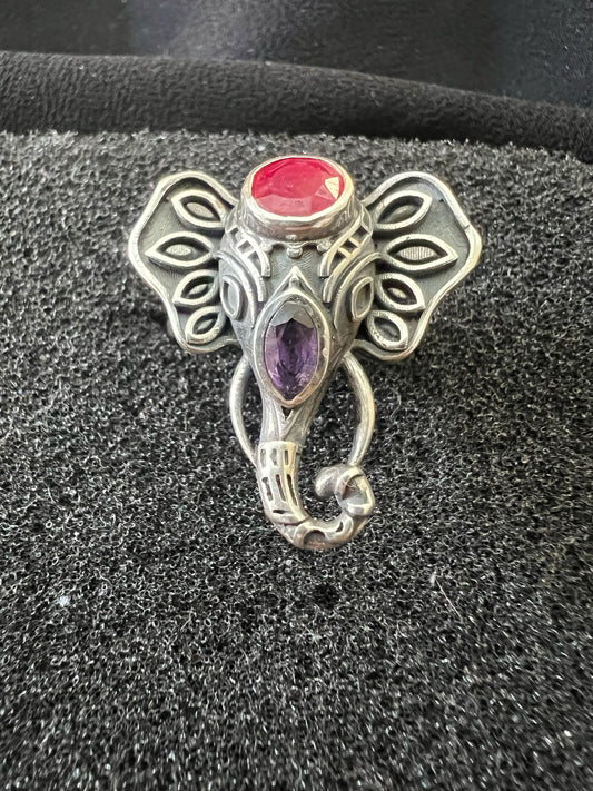 Anello argento elefante